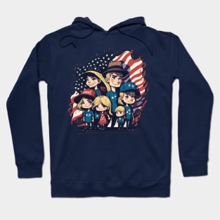 Patriotic American Family Hoodie